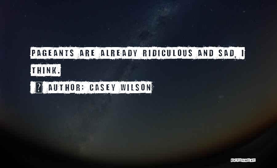 Casey Wilson Quotes: Pageants Are Already Ridiculous And Sad, I Think.