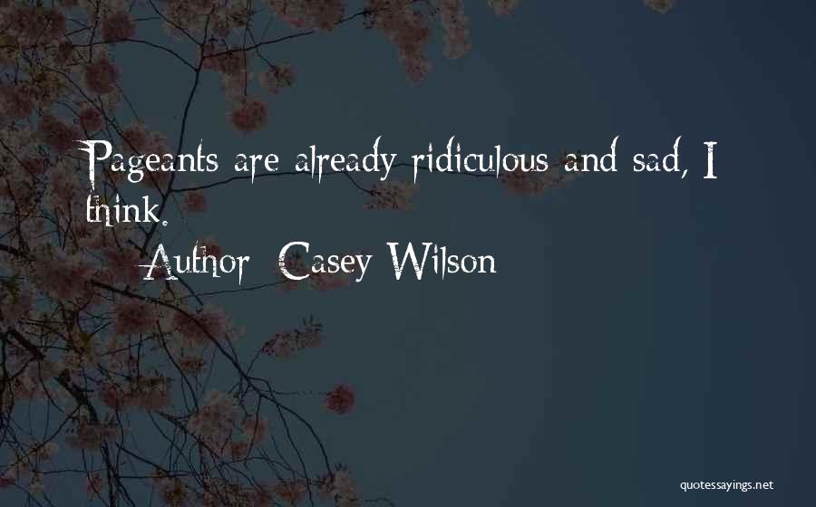 Casey Wilson Quotes: Pageants Are Already Ridiculous And Sad, I Think.