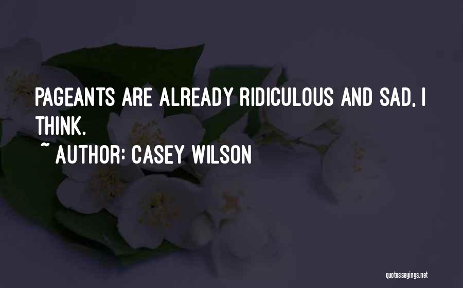 Casey Wilson Quotes: Pageants Are Already Ridiculous And Sad, I Think.
