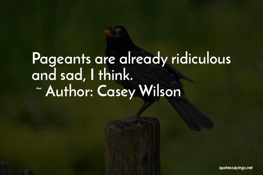 Casey Wilson Quotes: Pageants Are Already Ridiculous And Sad, I Think.