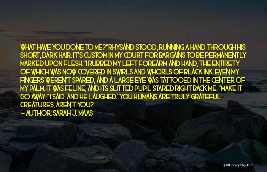Sarah J. Maas Quotes: What Have You Done To Me?rhysand Stood, Running A Hand Through His Short, Dark Hair. It's Custom In My Court