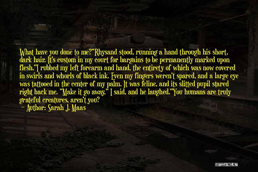 Sarah J. Maas Quotes: What Have You Done To Me?rhysand Stood, Running A Hand Through His Short, Dark Hair. It's Custom In My Court