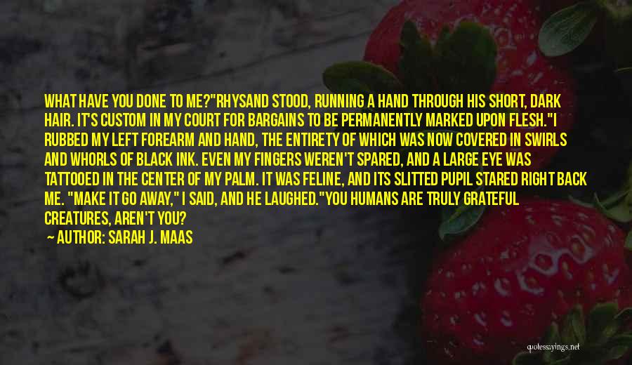 Sarah J. Maas Quotes: What Have You Done To Me?rhysand Stood, Running A Hand Through His Short, Dark Hair. It's Custom In My Court