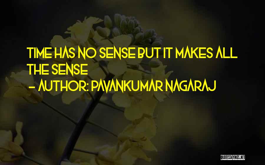 Pavankumar Nagaraj Quotes: Time Has No Sense But It Makes All The Sense