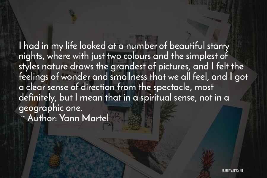 Yann Martel Quotes: I Had In My Life Looked At A Number Of Beautiful Starry Nights, Where With Just Two Colours And The