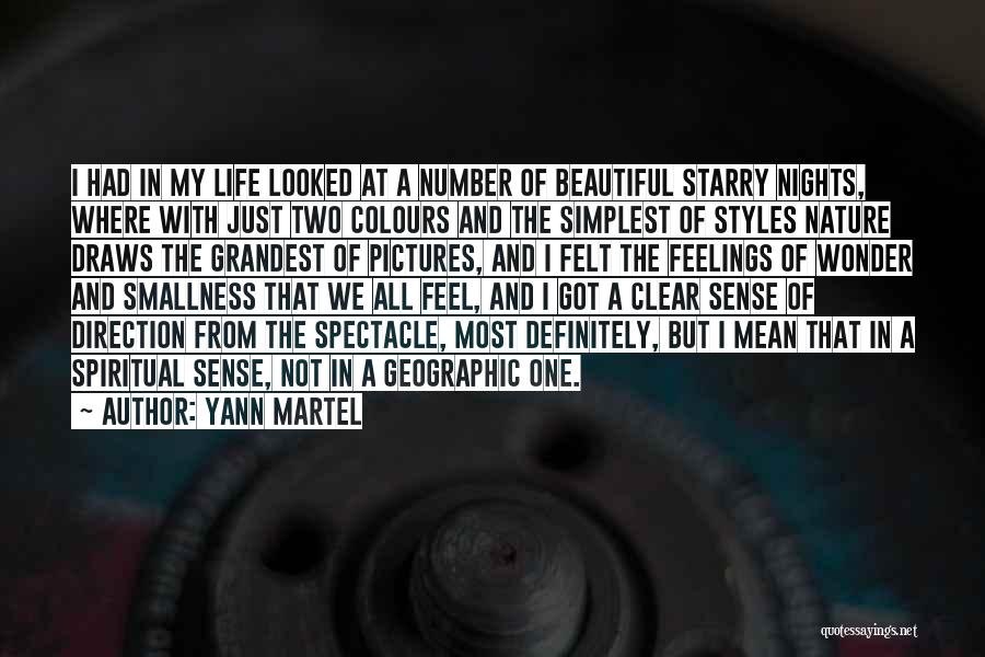 Yann Martel Quotes: I Had In My Life Looked At A Number Of Beautiful Starry Nights, Where With Just Two Colours And The