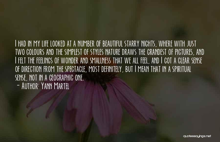 Yann Martel Quotes: I Had In My Life Looked At A Number Of Beautiful Starry Nights, Where With Just Two Colours And The