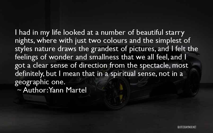 Yann Martel Quotes: I Had In My Life Looked At A Number Of Beautiful Starry Nights, Where With Just Two Colours And The