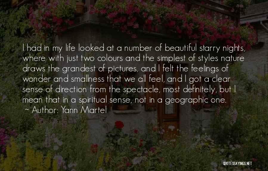 Yann Martel Quotes: I Had In My Life Looked At A Number Of Beautiful Starry Nights, Where With Just Two Colours And The