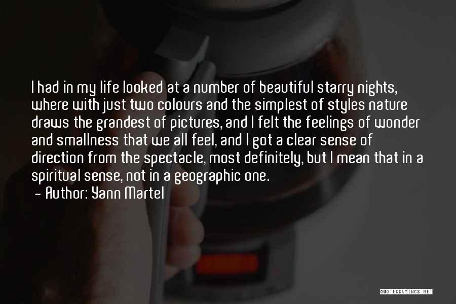 Yann Martel Quotes: I Had In My Life Looked At A Number Of Beautiful Starry Nights, Where With Just Two Colours And The