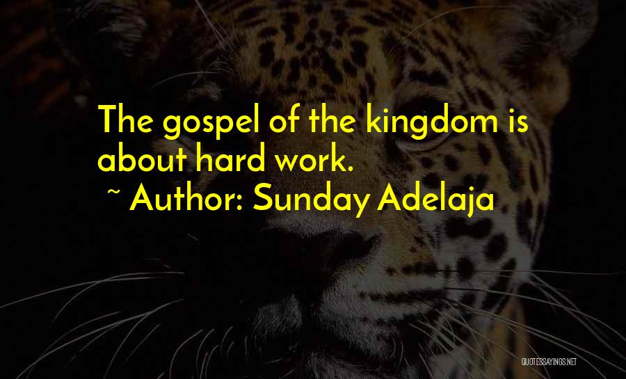 Sunday Adelaja Quotes: The Gospel Of The Kingdom Is About Hard Work.