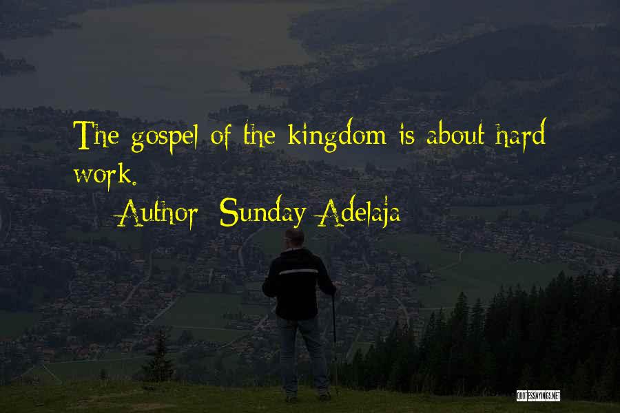 Sunday Adelaja Quotes: The Gospel Of The Kingdom Is About Hard Work.