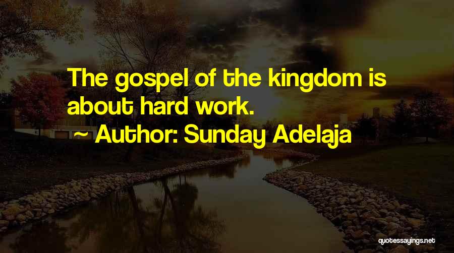Sunday Adelaja Quotes: The Gospel Of The Kingdom Is About Hard Work.