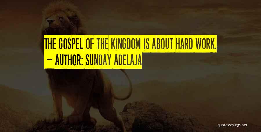 Sunday Adelaja Quotes: The Gospel Of The Kingdom Is About Hard Work.