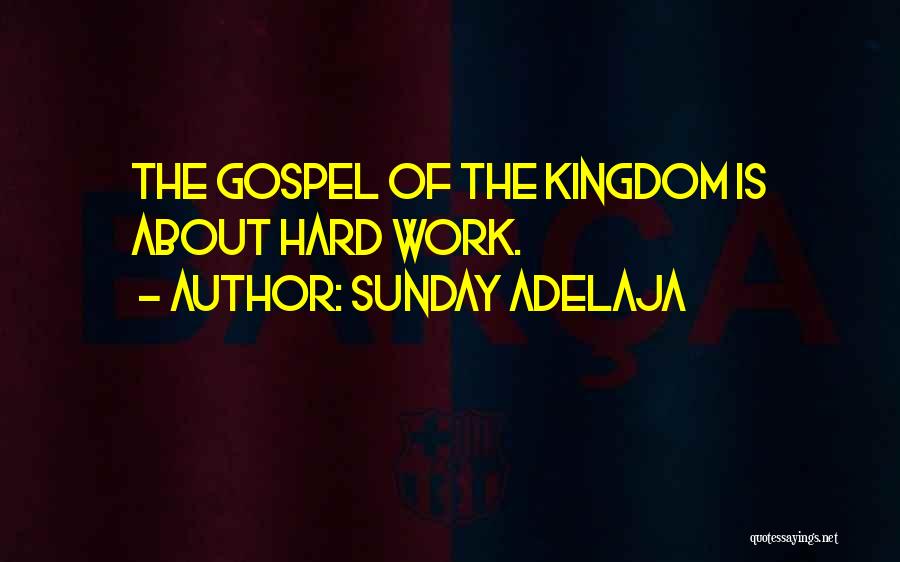 Sunday Adelaja Quotes: The Gospel Of The Kingdom Is About Hard Work.