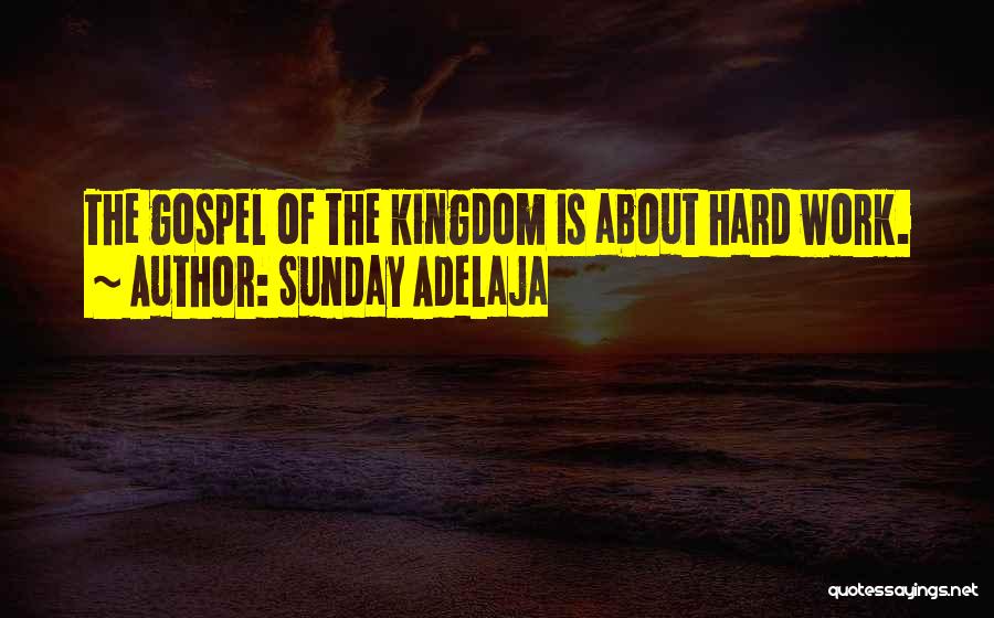 Sunday Adelaja Quotes: The Gospel Of The Kingdom Is About Hard Work.