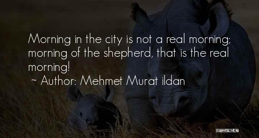 Mehmet Murat Ildan Quotes: Morning In The City Is Not A Real Morning; Morning Of The Shepherd, That Is The Real Morning!