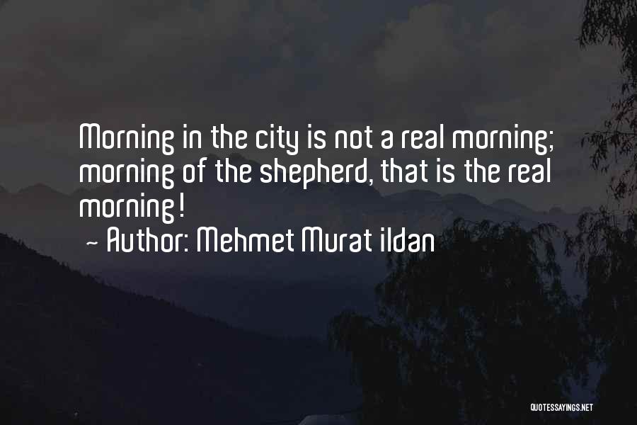 Mehmet Murat Ildan Quotes: Morning In The City Is Not A Real Morning; Morning Of The Shepherd, That Is The Real Morning!