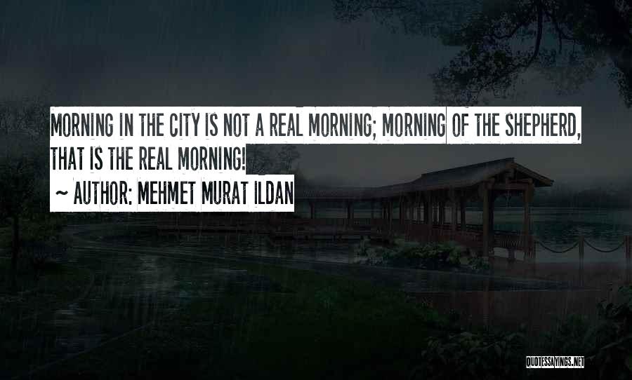 Mehmet Murat Ildan Quotes: Morning In The City Is Not A Real Morning; Morning Of The Shepherd, That Is The Real Morning!