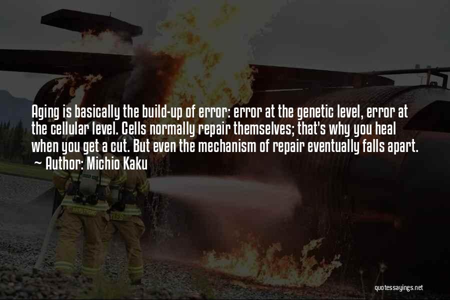 Michio Kaku Quotes: Aging Is Basically The Build-up Of Error: Error At The Genetic Level, Error At The Cellular Level. Cells Normally Repair