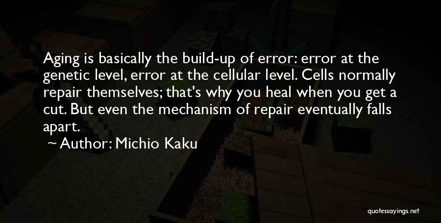 Michio Kaku Quotes: Aging Is Basically The Build-up Of Error: Error At The Genetic Level, Error At The Cellular Level. Cells Normally Repair