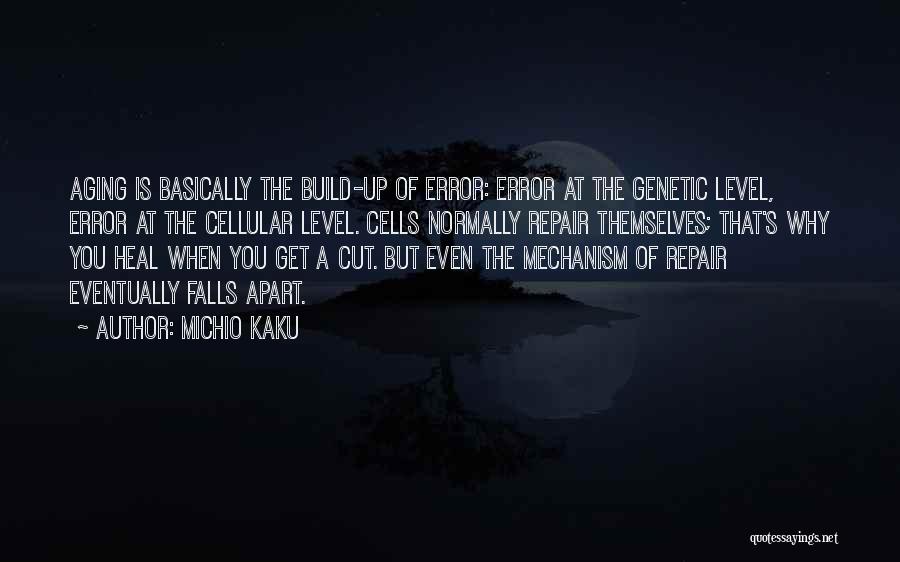 Michio Kaku Quotes: Aging Is Basically The Build-up Of Error: Error At The Genetic Level, Error At The Cellular Level. Cells Normally Repair