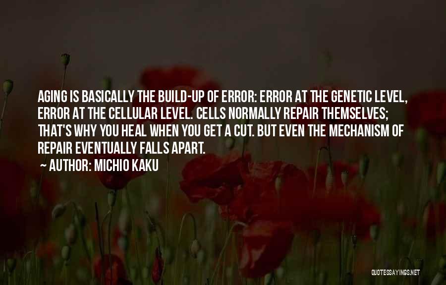Michio Kaku Quotes: Aging Is Basically The Build-up Of Error: Error At The Genetic Level, Error At The Cellular Level. Cells Normally Repair