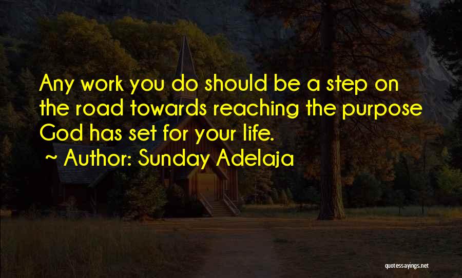 Sunday Adelaja Quotes: Any Work You Do Should Be A Step On The Road Towards Reaching The Purpose God Has Set For Your