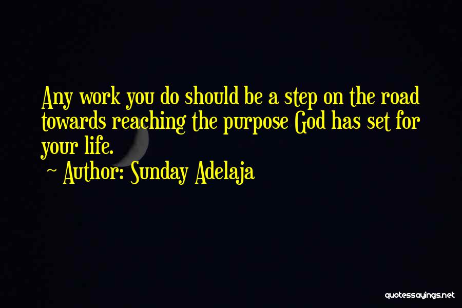 Sunday Adelaja Quotes: Any Work You Do Should Be A Step On The Road Towards Reaching The Purpose God Has Set For Your