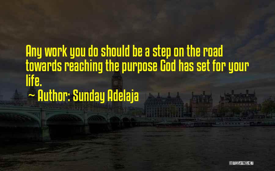 Sunday Adelaja Quotes: Any Work You Do Should Be A Step On The Road Towards Reaching The Purpose God Has Set For Your