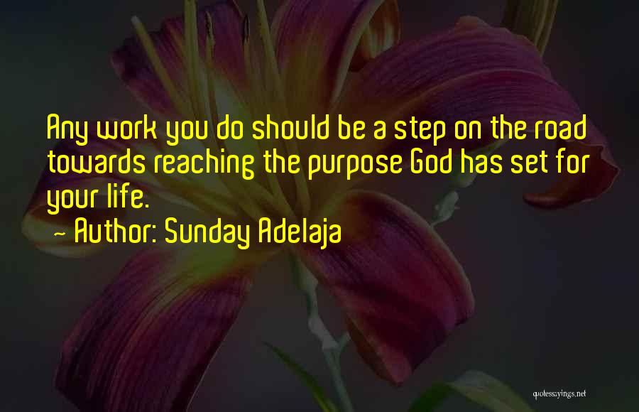 Sunday Adelaja Quotes: Any Work You Do Should Be A Step On The Road Towards Reaching The Purpose God Has Set For Your