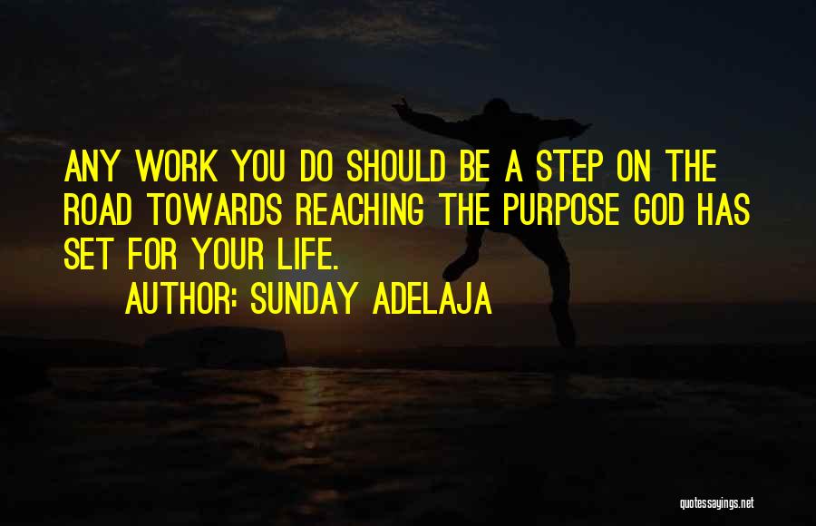 Sunday Adelaja Quotes: Any Work You Do Should Be A Step On The Road Towards Reaching The Purpose God Has Set For Your