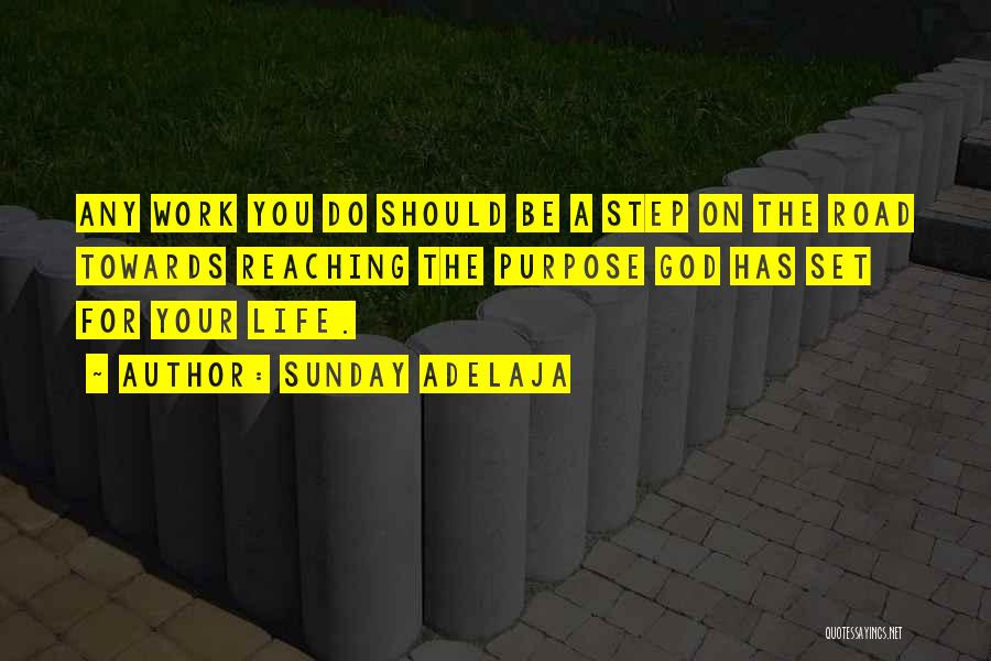 Sunday Adelaja Quotes: Any Work You Do Should Be A Step On The Road Towards Reaching The Purpose God Has Set For Your