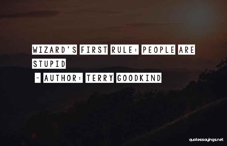 Terry Goodkind Quotes: Wizard's First Rule: People Are Stupid