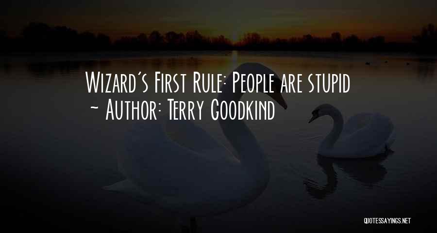 Terry Goodkind Quotes: Wizard's First Rule: People Are Stupid