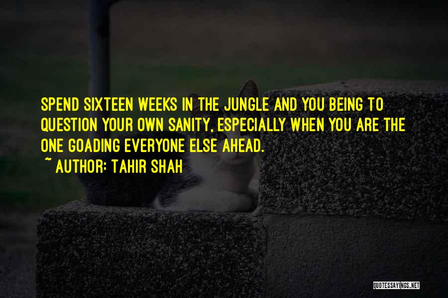 Tahir Shah Quotes: Spend Sixteen Weeks In The Jungle And You Being To Question Your Own Sanity, Especially When You Are The One