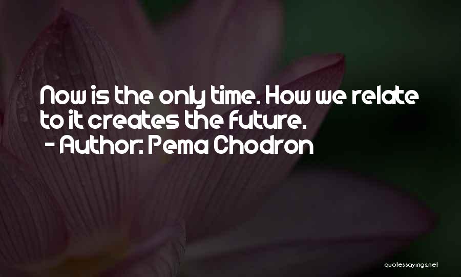Pema Chodron Quotes: Now Is The Only Time. How We Relate To It Creates The Future.
