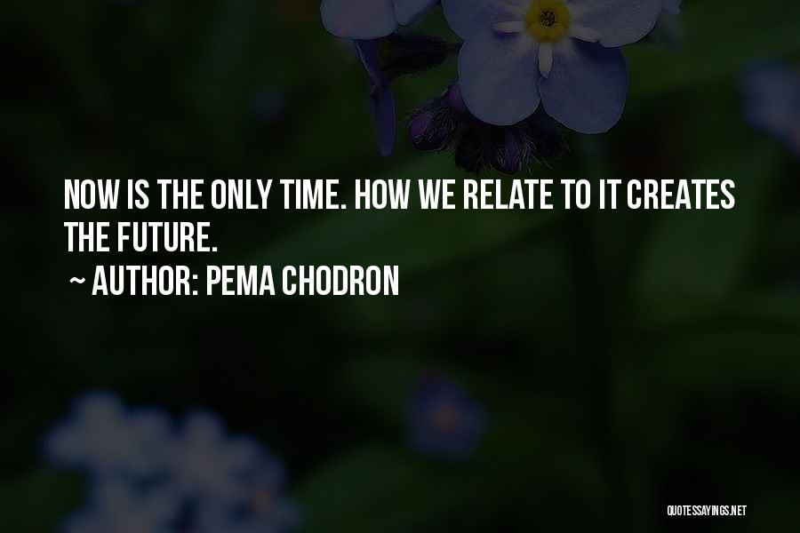 Pema Chodron Quotes: Now Is The Only Time. How We Relate To It Creates The Future.