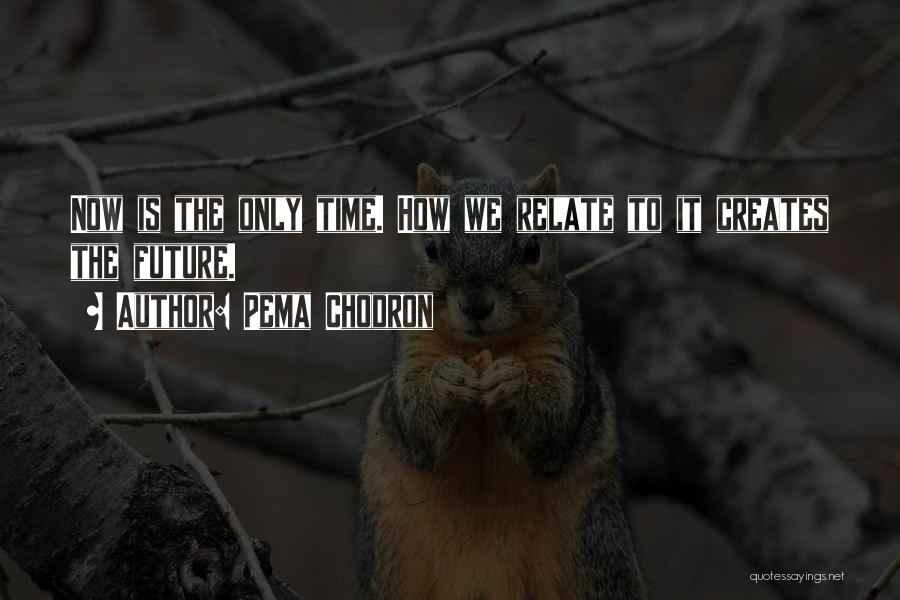 Pema Chodron Quotes: Now Is The Only Time. How We Relate To It Creates The Future.