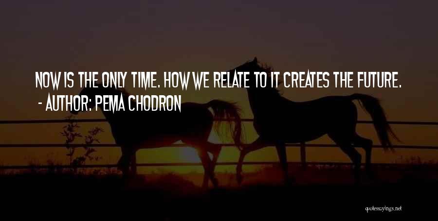 Pema Chodron Quotes: Now Is The Only Time. How We Relate To It Creates The Future.