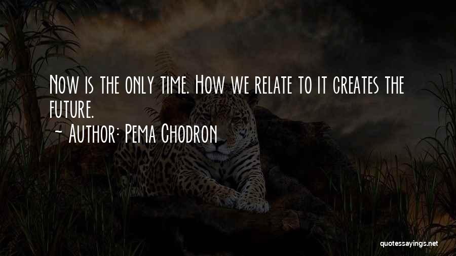 Pema Chodron Quotes: Now Is The Only Time. How We Relate To It Creates The Future.