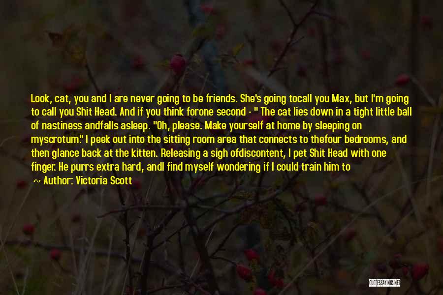 Victoria Scott Quotes: Look, Cat, You And I Are Never Going To Be Friends. She's Going Tocall You Max, But I'm Going To