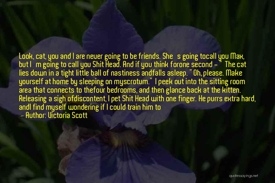 Victoria Scott Quotes: Look, Cat, You And I Are Never Going To Be Friends. She's Going Tocall You Max, But I'm Going To