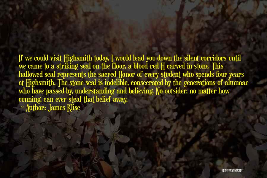 James Klise Quotes: If We Could Visit Highsmith Today, I Would Lead You Down The Silent Corridors Until We Came To A Striking