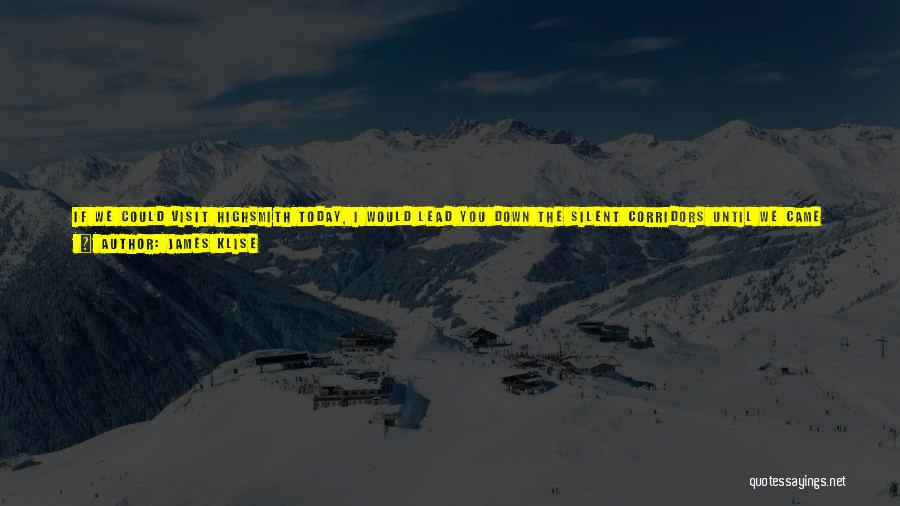 James Klise Quotes: If We Could Visit Highsmith Today, I Would Lead You Down The Silent Corridors Until We Came To A Striking