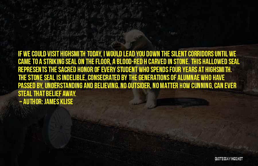 James Klise Quotes: If We Could Visit Highsmith Today, I Would Lead You Down The Silent Corridors Until We Came To A Striking