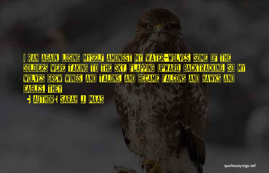 Sarah J. Maas Quotes: I Ran Again, Losing Myself Amongst My Water-wolves. Some Of The Soldiers Were Taking To The Sky, Flapping Upward, Backtracking.