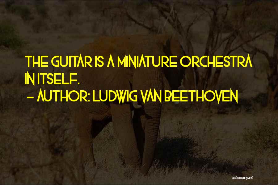 Ludwig Van Beethoven Quotes: The Guitar Is A Miniature Orchestra In Itself.