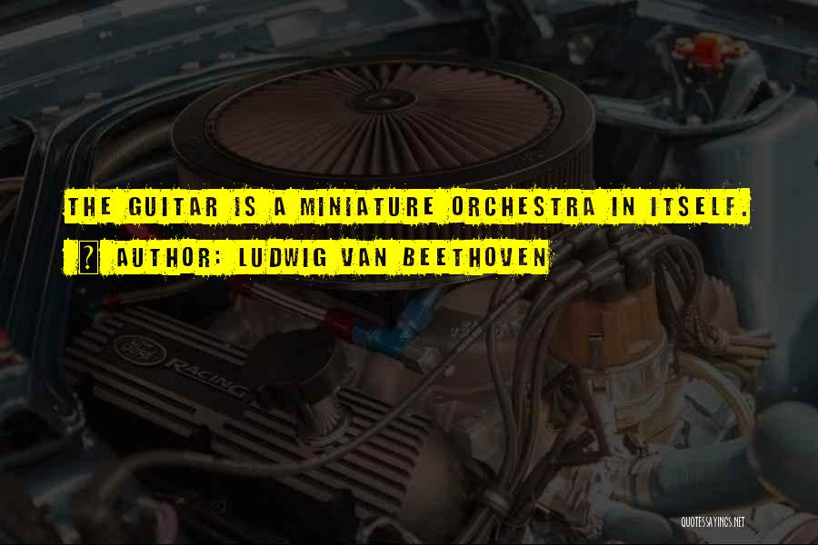 Ludwig Van Beethoven Quotes: The Guitar Is A Miniature Orchestra In Itself.