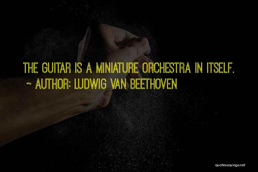 Ludwig Van Beethoven Quotes: The Guitar Is A Miniature Orchestra In Itself.